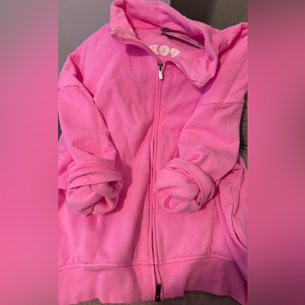 Victoria’s Secret PINK - XL Hot Pink Double Zip Sweatshirt